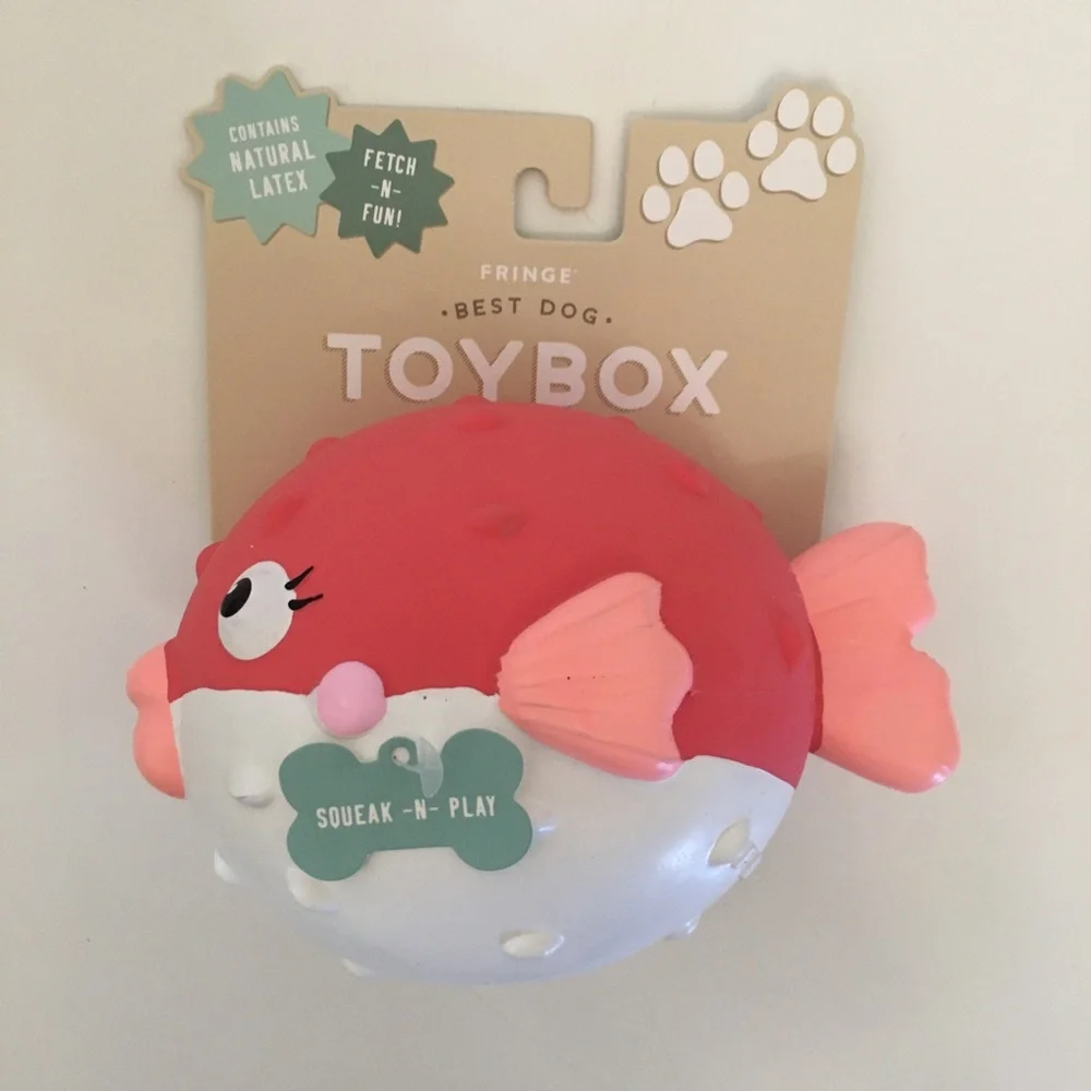 Dog Toy Latex Fish with Squeaker NEW “Feeling Swell”